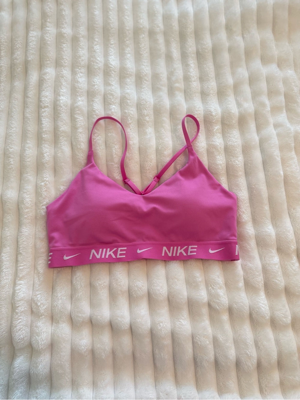 Nike Hot Pink Women's Swim Bikini Top with Branded Band